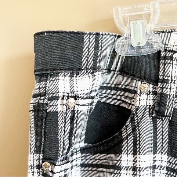 Tripp NYC Black & White Plaid Skinny Pants Size 13 - Picture 3 of 8